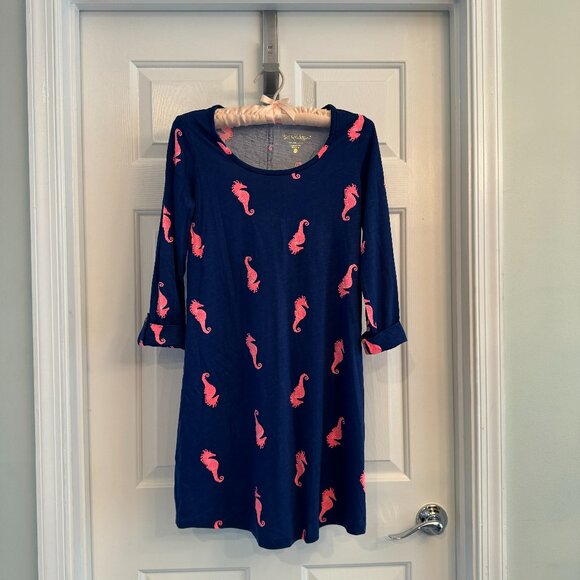 Lilly Pulitzer Ocean Ridge Dress, Resort Navy Horsing Around Motif, Size XXS - Picture 1 of 4